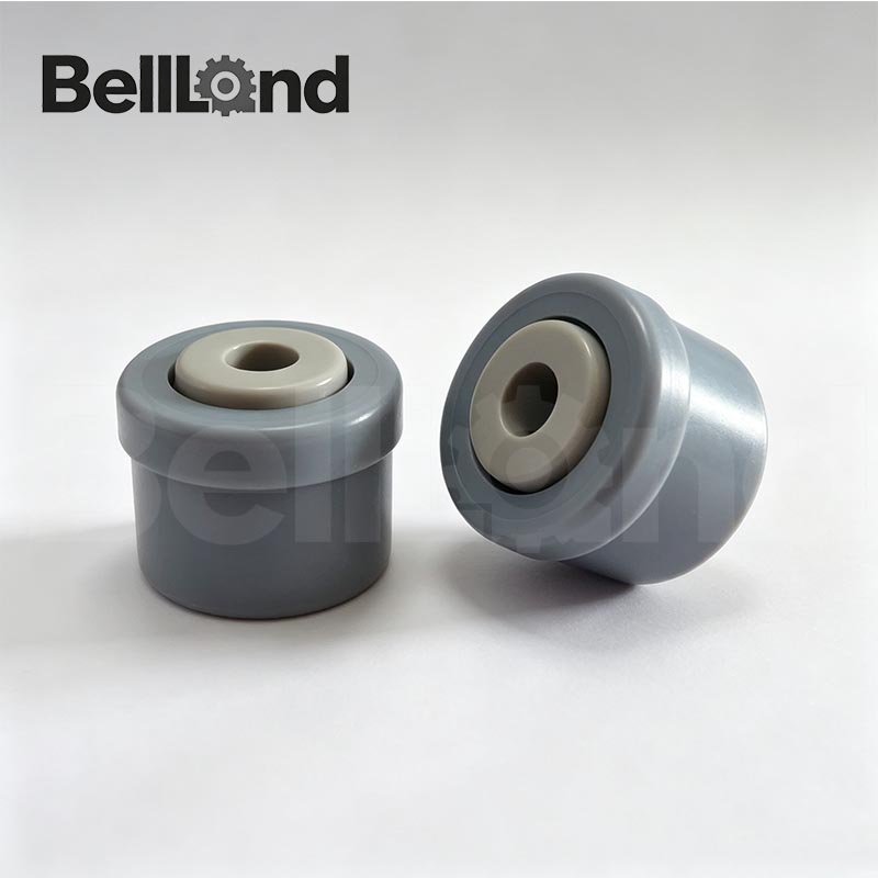 logistics conveyor accessories,conveyor roller end cap,nylon plastic bearing housing,KTR30 end‑cap,30mm conveyor roller parts,8mm bore roller bearing housing,grey nylon roller end cover,warehouse roller spare parts,conveyor component wholesale
