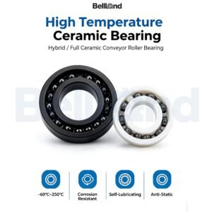 Full Ceramic / Hybrid Ceramic Deep Groove Ball Bearing High Temperature Resistant Ceramic Conveyor Roller Bearing